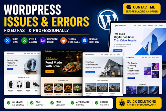 fix wordpress issues, errors, bugs, css, provide wp help