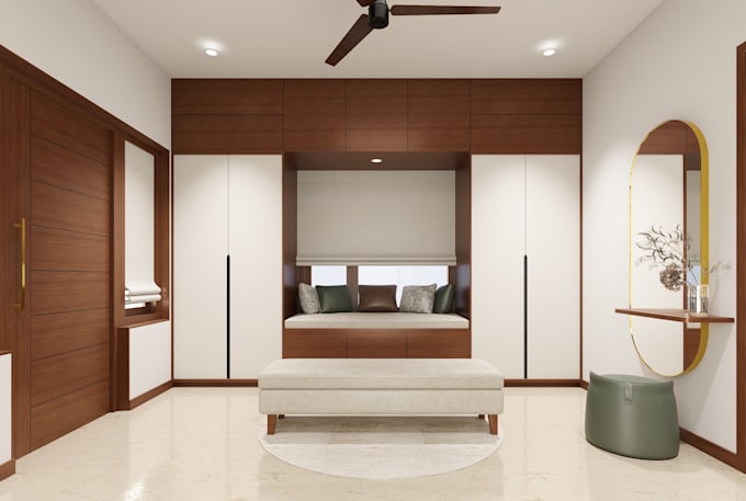 do architectural interior design with realistic 3d rendering