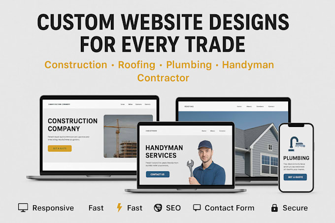 build construction website handyman roofing plumbing construction website