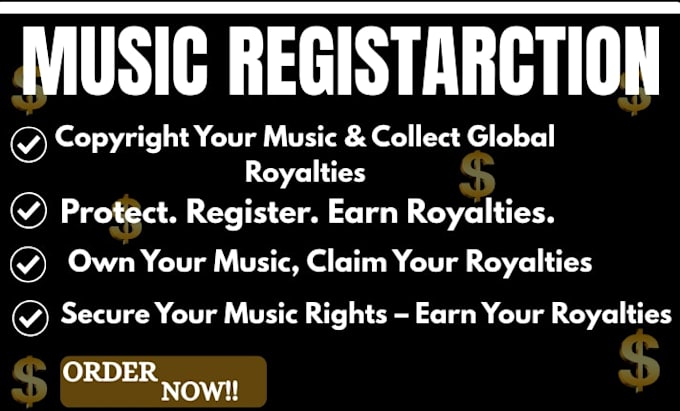 register your music for copyright and royalty protection worldwide