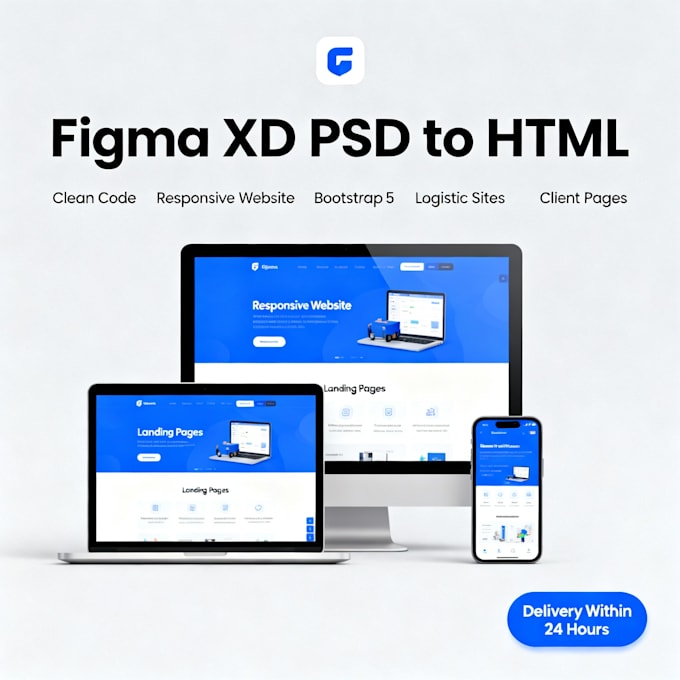 convert figma to HTML, xd to HTML, PSD to HTML, bootstrap responsive