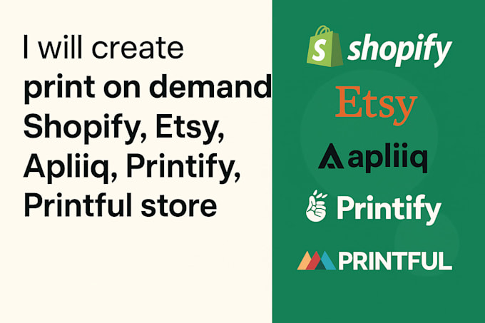 create print on demand shopify etsy apliiq printify and printful store