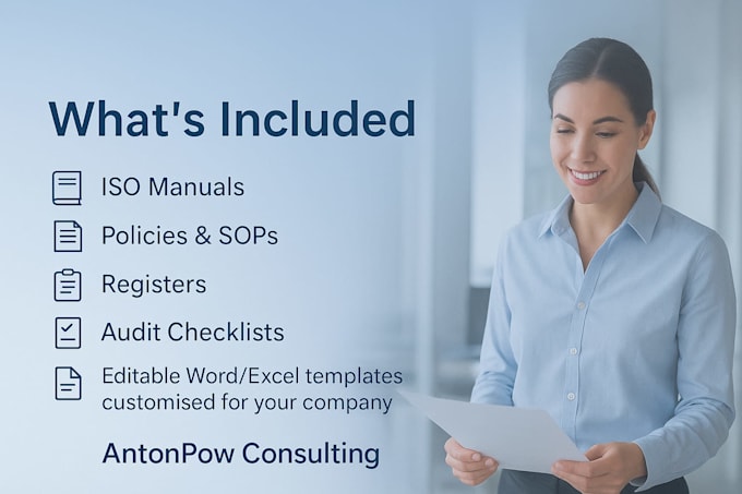 create iso 9001, 45001 and 14001 ready documentation that passes certification