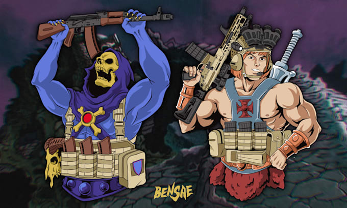 create tactical crossover cartoon art