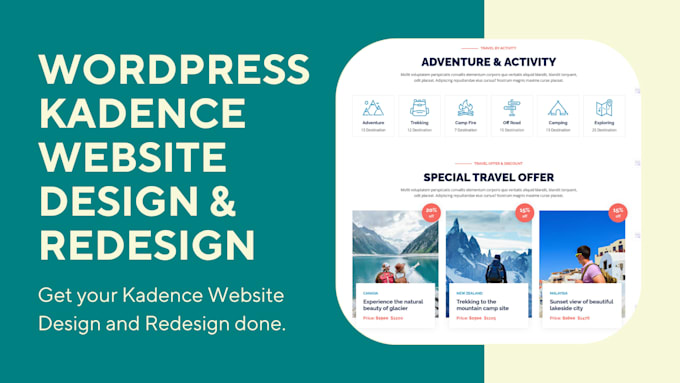 do kadence website design and redesign wordpress  with kadence blocks kadence
