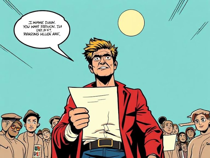 draw comic book in any style based on your script