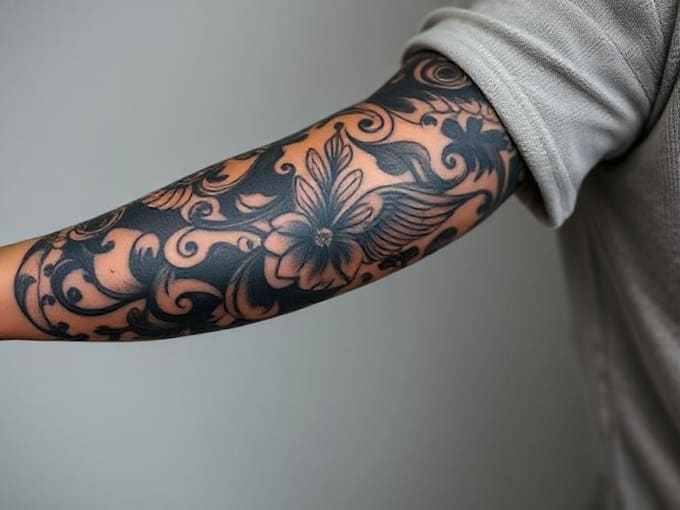 create a tattoo design for leg sleeve