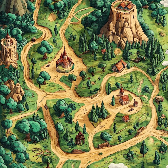 draw beautiful map in vector illustration