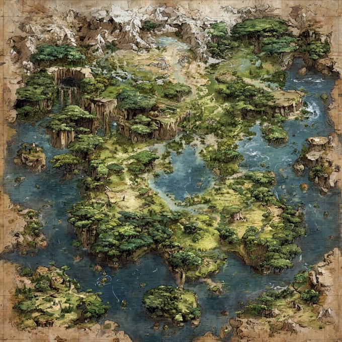 Simple Pretty Map Draw beautiful map in vector illustration by Quinshaivers | Fiverr