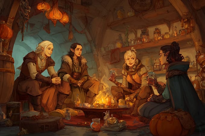 fantasy dnd character illustration