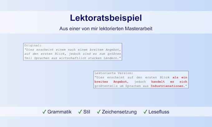 proofread and edit your german bachelor or master thesis