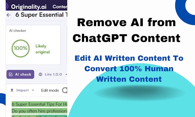 manually edit, rewrite, and humanize ai chatgpt content