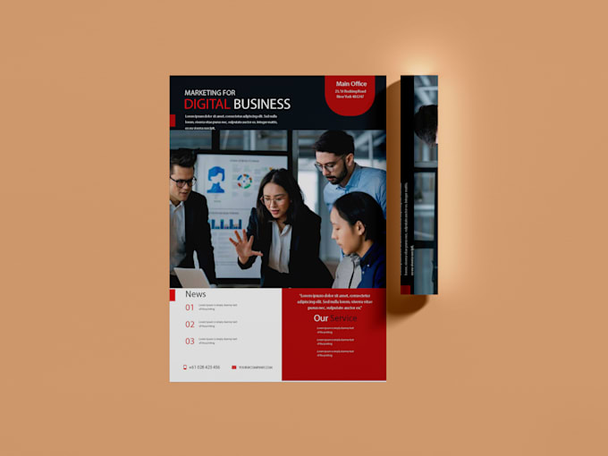 design a professional flyer or brochure