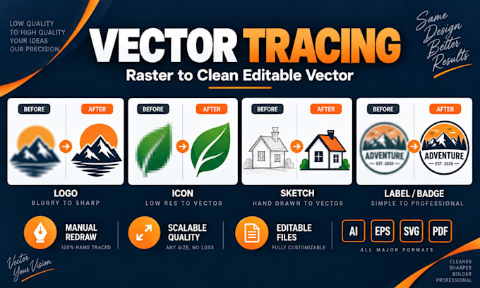 manually vectorize your logo or image