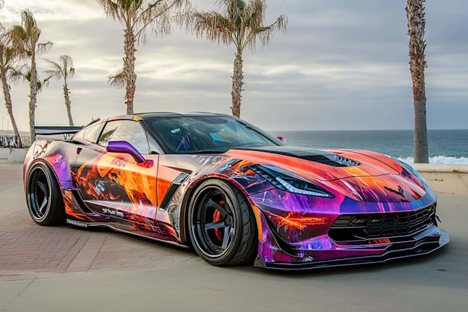 design unique car wrap, jetski wrap, boat wrap,
