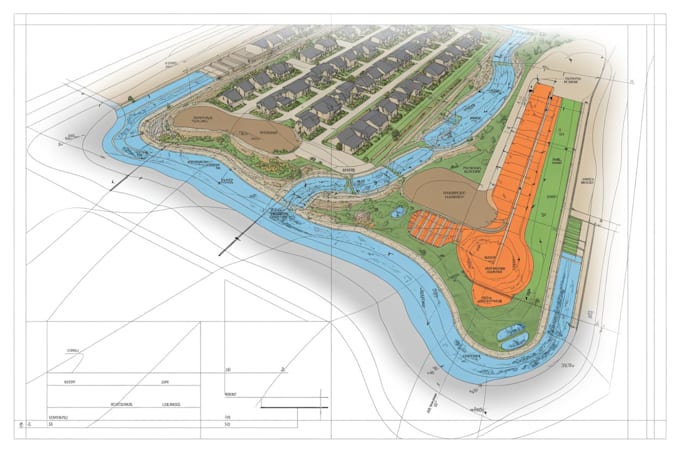 Design florida tx ca grading drainage plan storm water flood mitigation ...