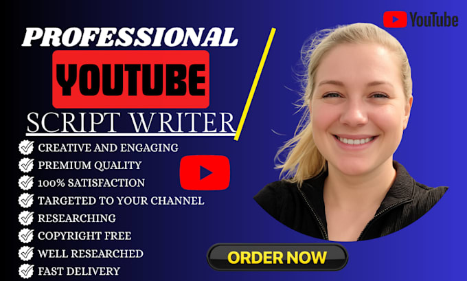 be your youtube script writer video ad script writer and script writing expert