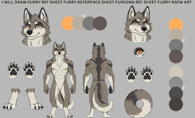 draw furry reference sheet furry reference sheet for your fursona