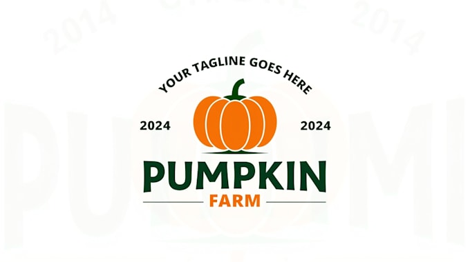 design high quality pumpkin farm logo in 12 hours