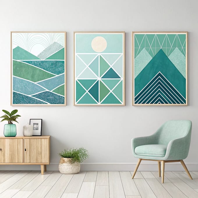 design trendy printable digital wall art