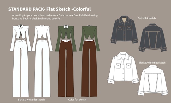 do fashion flat sketches