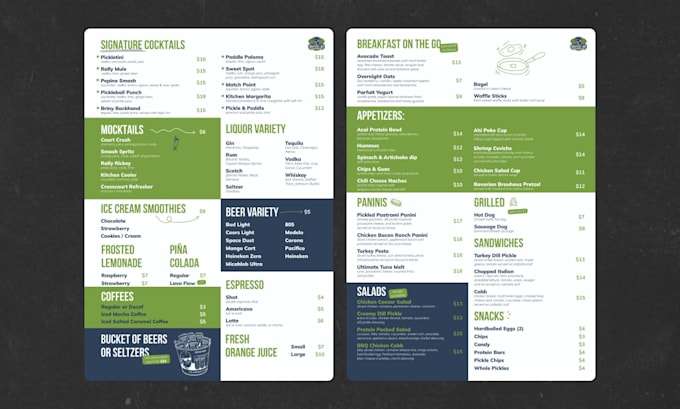 create a minimalist digital menu