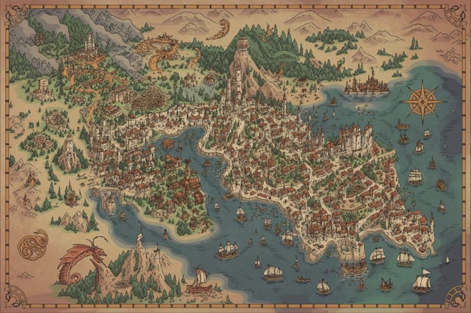 do fantasy map design vector map illustration city map fantasy map maker dnd map