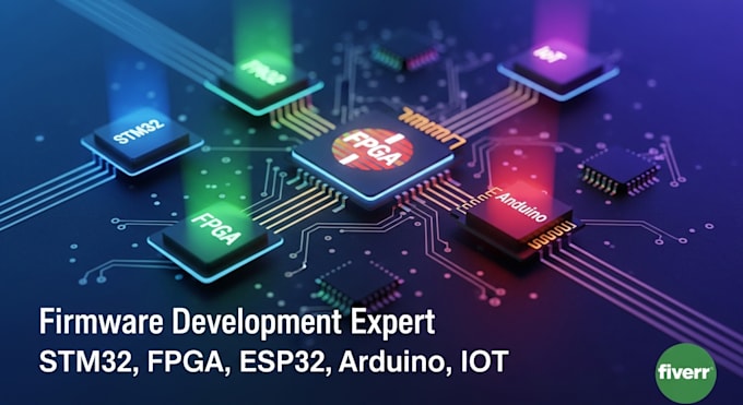 develop firmware for stm32, fpga, esp32, arduino, and iot
