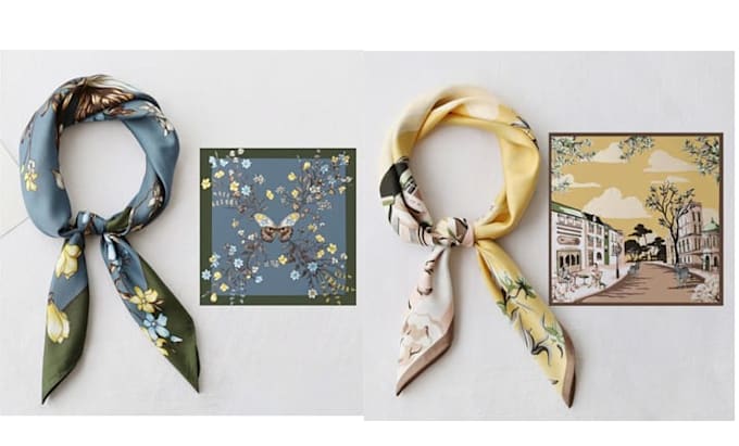 create scarf bandana pattern design for fabric print