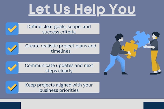 own the project as your project manager