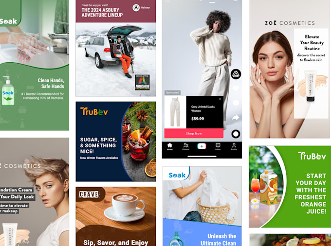 create paid social ad designs