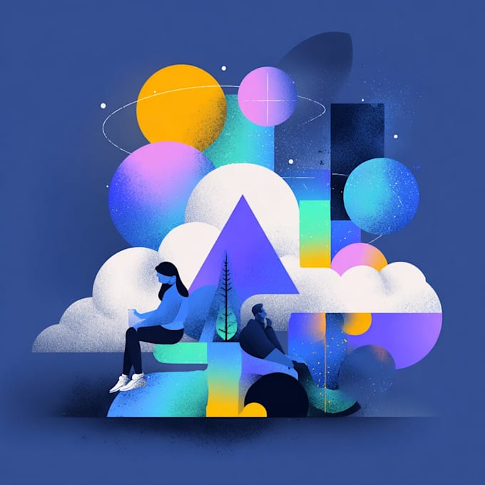 create abstract illustration for your business