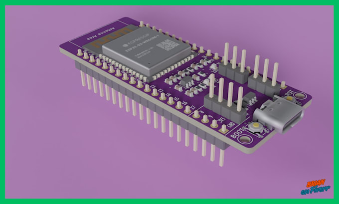 design a professional custom pcb layout and schematic using easyeda