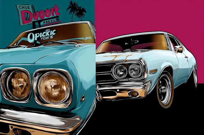 create a automotive car or any vehicle illustrations