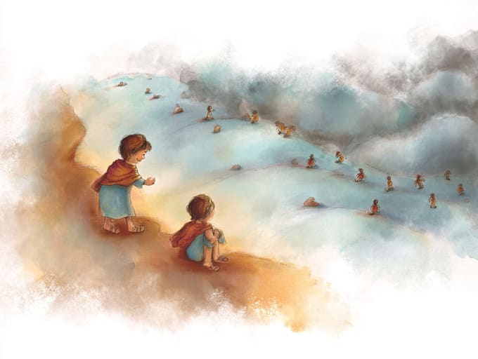 create bible storybook for children with illustrations