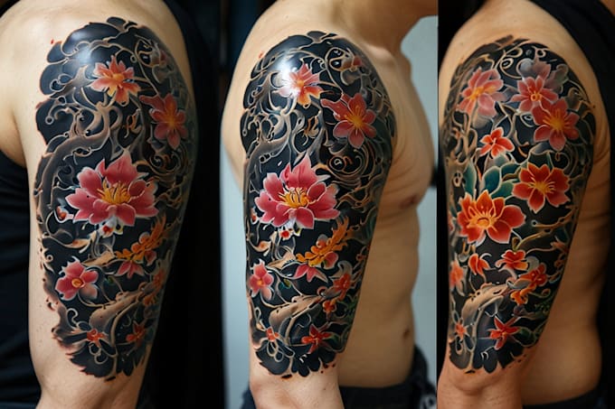 design a tattoo design in japanese style