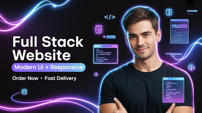 create full stack website with clean responsive