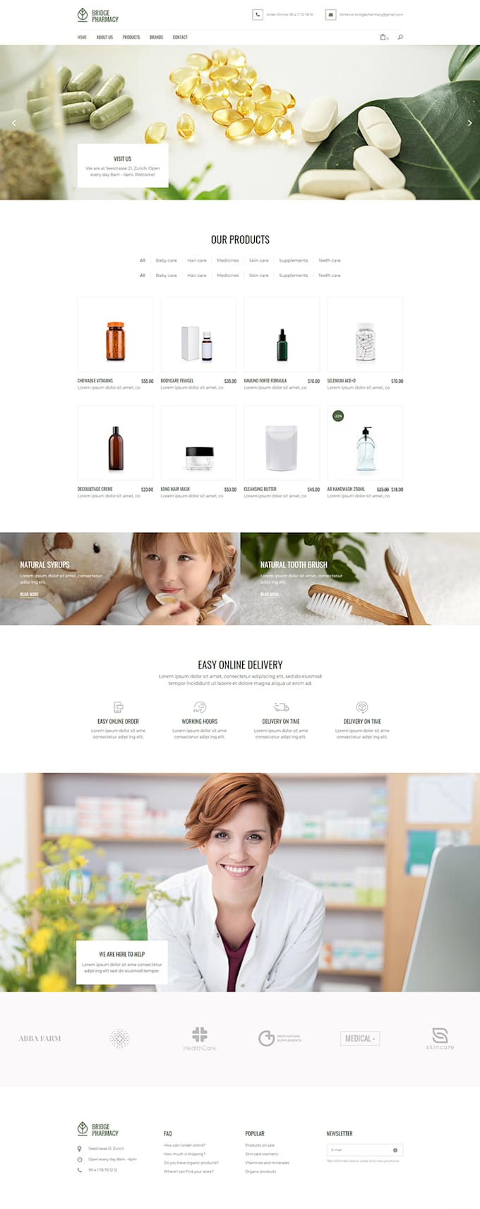 build pharmacy website design
