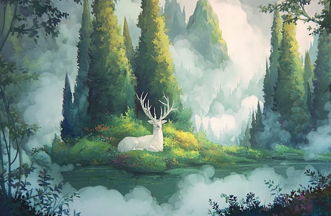 digitally paint fantasy landscape