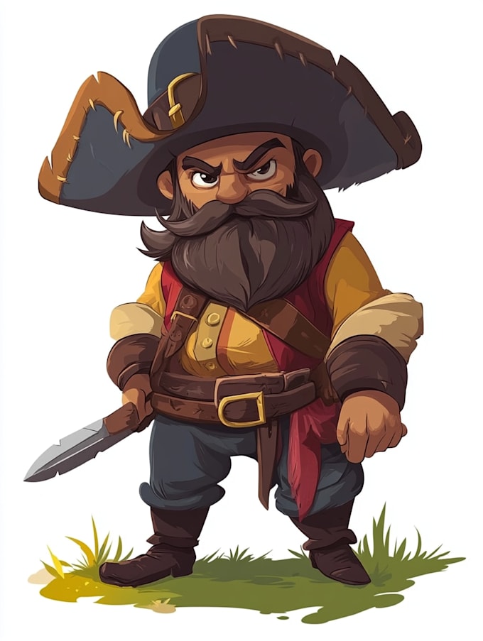 create 2d design and animate character for game