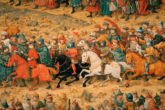 draw medieval illustration, art, miniatures