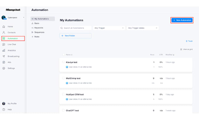 build an ai facebook messenger chatbot using manychat