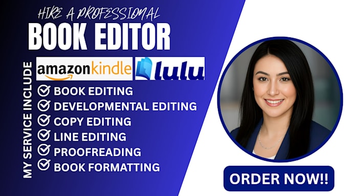 edit, proofread, and format your manuscript for amazon KDP