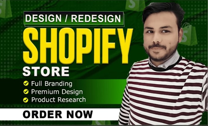 design branded shopify store design or shopify website design
