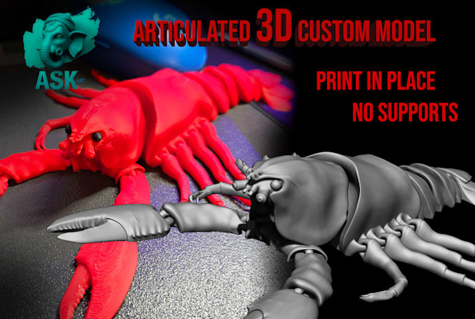 create an articulated custom 3d printable model
