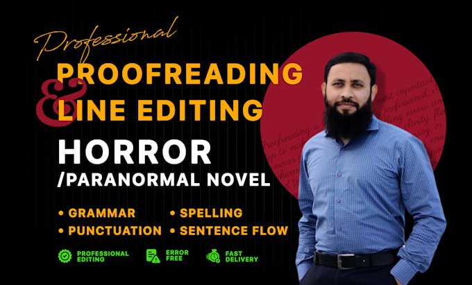 professionally proofread and line edit your horror novel