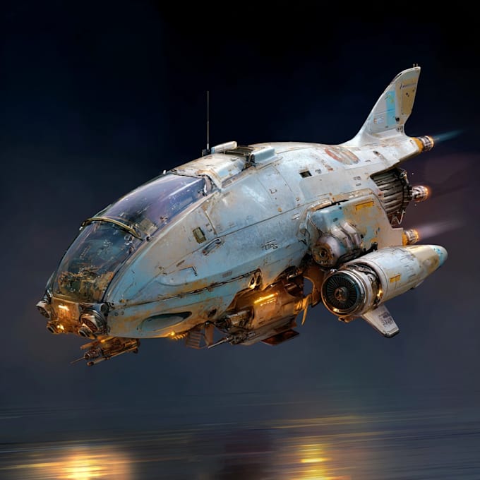 draw high quality spaceship concept