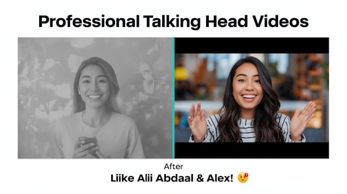 create a professional talking head video like ali abdaal and alex