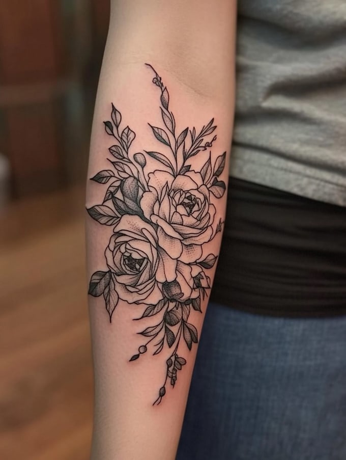 make a  dark tattoo art