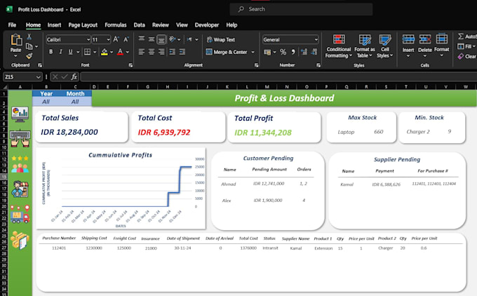 build a custom excel template or google sheets template
